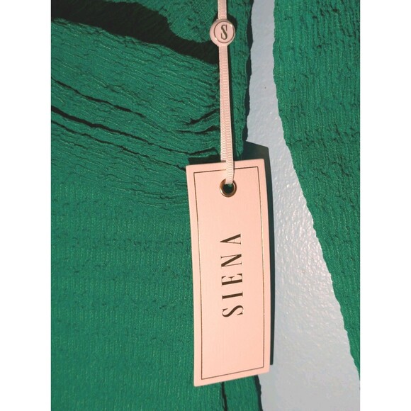 Siena Womens Textured Knit Bodycon Dress Long Sleeve V-Neck Size 8 Green NEW NWT - Picture 12 of 16